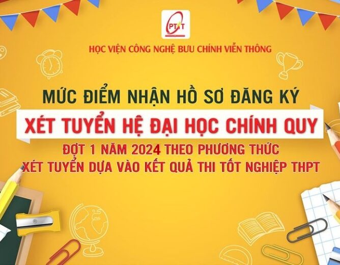 Thông báo Ngưỡng đảm bảo chất lượng đầu vào trình độ đại học hệ chính quy đợt 1 năm 2024 theo Phương thức xét tuyển dựa vào kết quả thi tốt nghiệp THPT