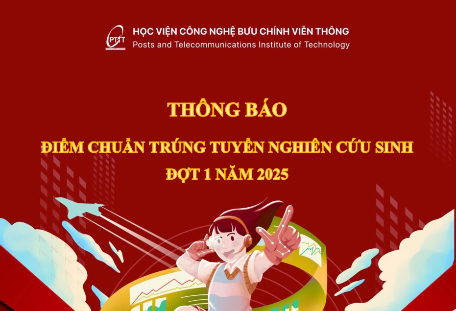 Thông báo Điểm chuẩn trúng tuyển nghiên cứu sinh đợt 1 năm 2025